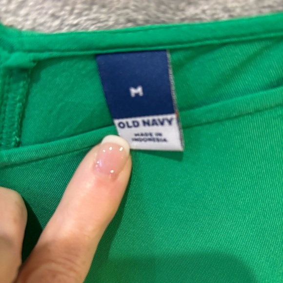 Old Navy Green Wide Leg Jumpsuit M Adjustable Straps Vacation Vibes Brunch - Picture 7 of 7